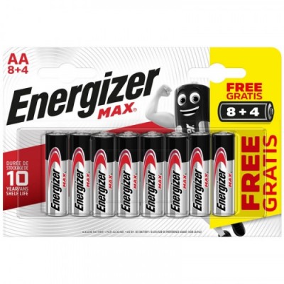 BLISTER 8 4 PILAS MAX TIPO LR6 AA ENERGIZER E301531604