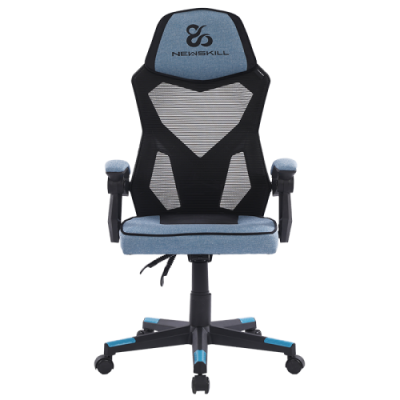 Newskill Gaming Eros Silla para videojuegos de PC Asiento acolchado Negro Azul Gris