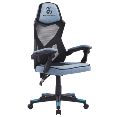 Newskill Gaming Eros Silla para videojuegos de PC Asiento acolchado Negro Azul Gris