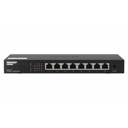 9691-QNAP QSW-1108-8T switch No administrado 2.5G Ethernet (100/1000/2500) Negro