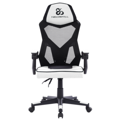 Newskill Gaming Eros Silla para videojuegos de PC Asiento acolchado Negro Gris Blanco