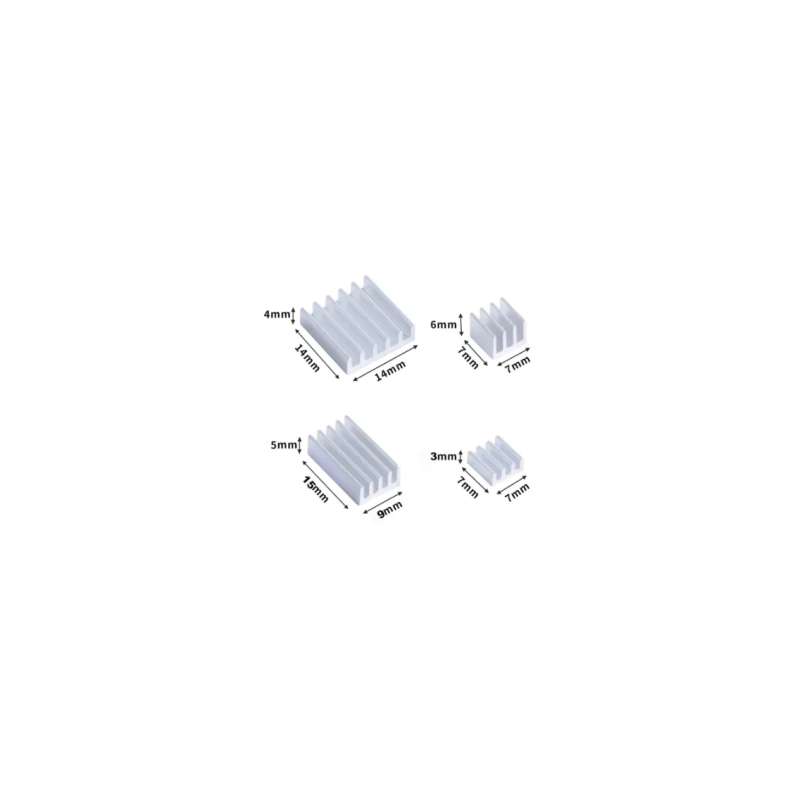 9729-RASPBERRY DISIPADOR, PACK COMPATIBLE PI 4