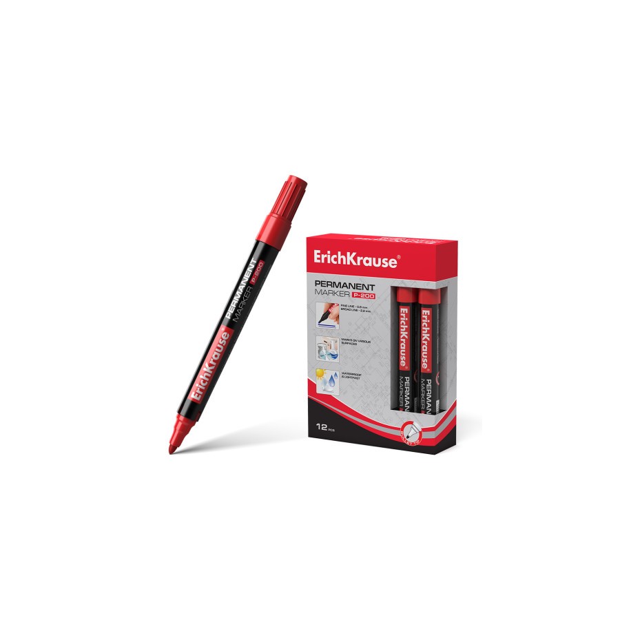 9796-MARCADOR PERMANENTE P-200 ROJO ERICH KRAUSE 4779