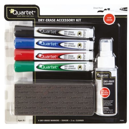 9812-KIT PIZARRA BLANCA (4 ROTULADORES, BORRADOR, SPRAY LIMPIADOR) NOBO 1903798