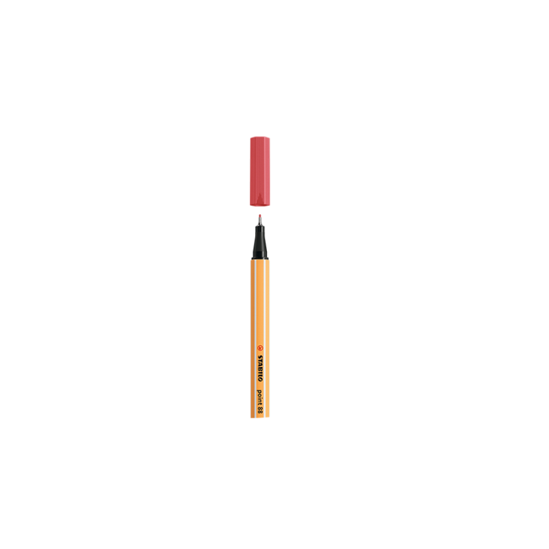 9839-ROTULADOR PUNTA FINA POINT 88 0.4MM ROJO OXIDO STABILO 88/47
