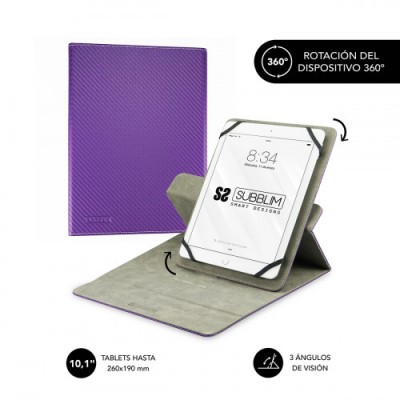 SUBBLIM Funda Tablet Rotate 360 Executive Case 101 Purple