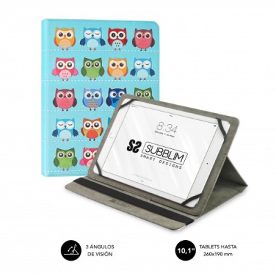 SUBBLIM Funda Tablet Universal TRENDY CASE OWLS 101