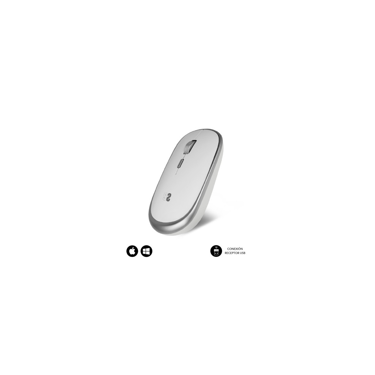 RAToN oPTICO INALaMBRICO WIRELESS MINI MOUSE SILVER