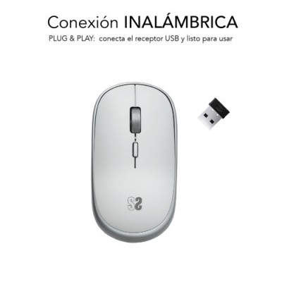 RAToN oPTICO INALaMBRICO WIRELESS MINI MOUSE SILVER