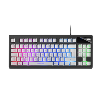 Mars Gaming MKAXWPT teclado USB Portugues Negro Blanco