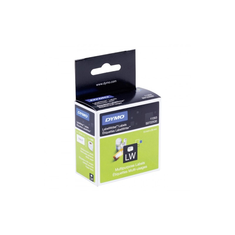 999-ROLLO ETIQUETAS LABELWRITER 13X25MM BLANCO DYMO S0722530 999-ROLLO ETIQUETAS LABELWRITER 13X25MM BLANCO DYMO S0722530